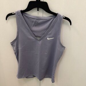 Nike Womens Tennis Lavender V-Neck Tank Top size M